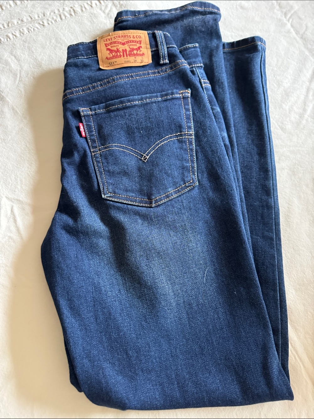 Levi's Boy's Dark Blue Slim Fit 511 Jeans, Sz 16
